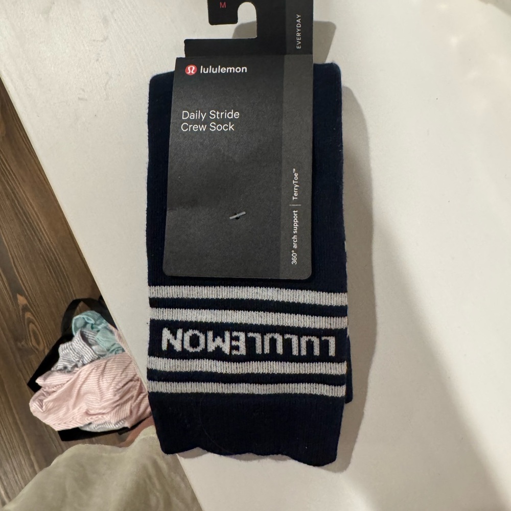 Lululemon socks , unopened, navy and white